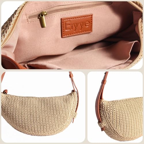 Eiyye Crossbody Bag for Women Hobo Shoulder Purse Boho Woven with Adjustable Strap Casual Summer Travel Beach Bag4