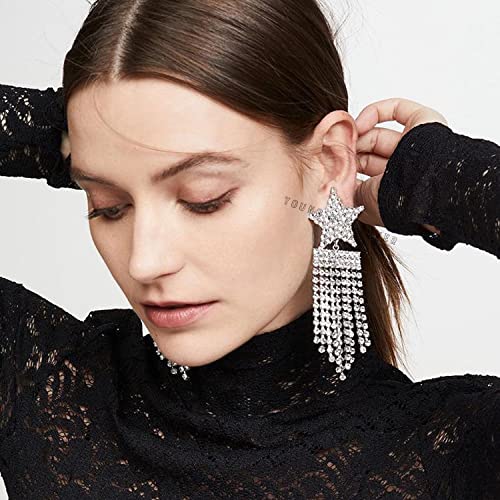 Image of Young & Forever Gift Fashion Jewellery Gold and Silver Plated Cubic Zirconia Diamond Hoop Earrings Sparkling Hypoallergenic Hoops Earrings for Women & Girls