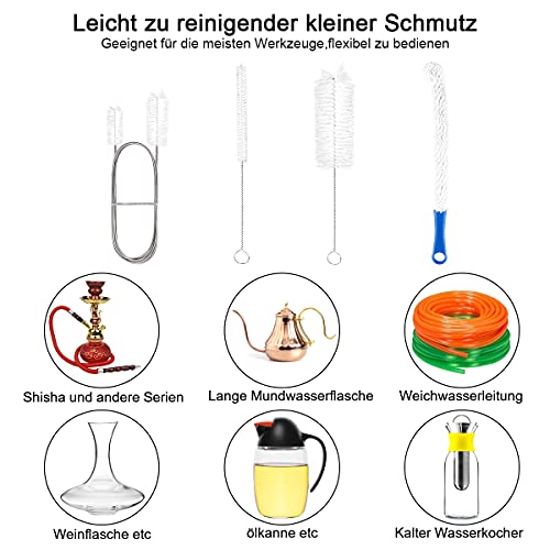 FHzytg Shisha-Reinigungsset Bürstenset,Shisha Zubehör zur Reinigung von Wasserleitungen, Shisha Reinigungset Bürsten Set… – Bild 3