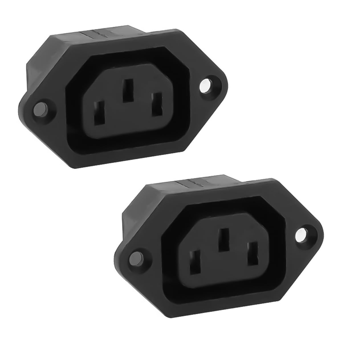 Gorise 2 Stück Kaltger?testecker Mit C14 Stecker 10A/250V Schwarz