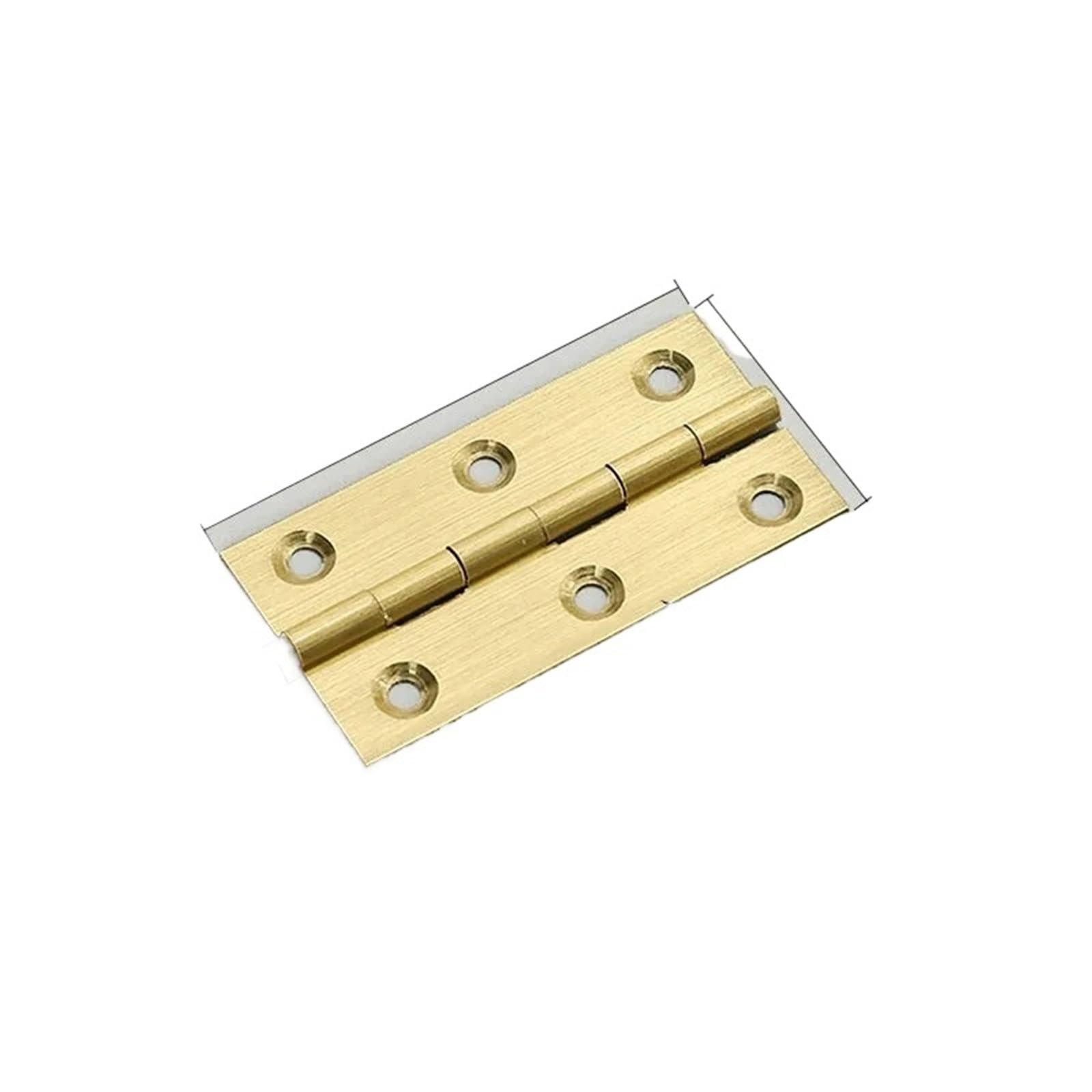 Sfoikvg T3602 6.4Cm Brushed Door Hinges Hinges 4Pcs Antique Brass Door Bronze Furniture Cabinet Drawer Butt Hinge For Vintage Jewelry Wooden Box Hardware For Outdoor Doors(T3602 6.4Cm Brushed)