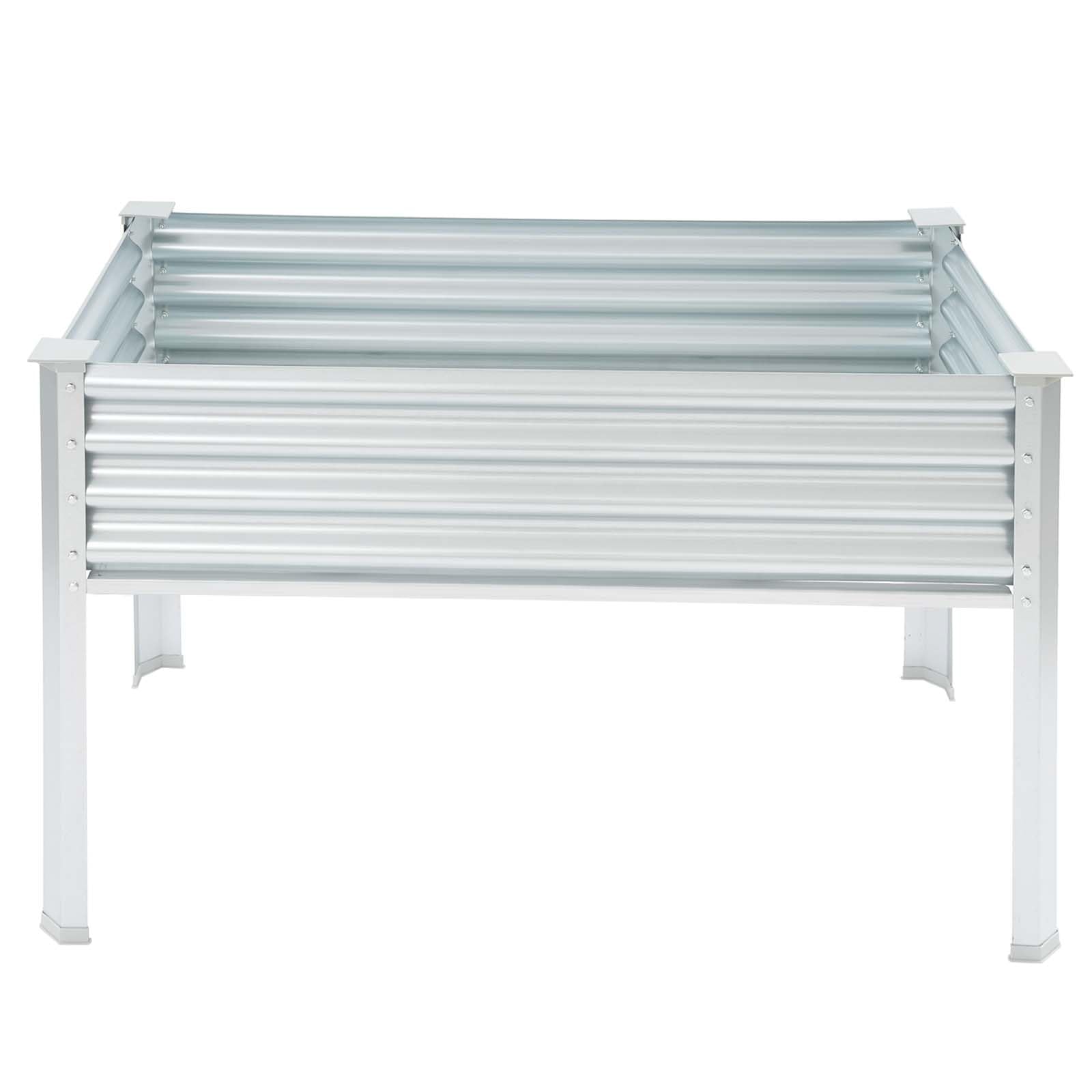 mnaTHwqa Raised Garden Bed with Legs, Metal Planter Box for Growing Flowers, Herbs, or Vegetables, Elevated Outdoor Container for Balcony, Patio, Backyard, Gardeners & Families