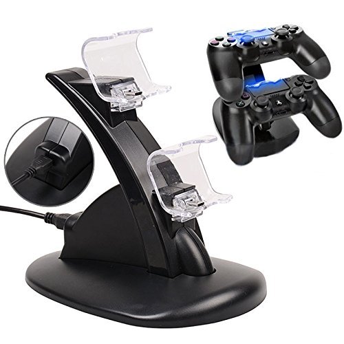 2win2buy PS4 Controller Charger for DualShock Charging Station Playstation 4 Controller Charger Dock Stand Cradle for Sony Playstation 4 and Slim