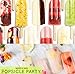 Homemade Popsicle Molds Shapes, Silicone Frozen Ice Popsicle Maker-BPA Free, with 50 Popsicle Sticks, 50 Popsicle Bags, Funnel and Ice Pop Recipes(10 Cavities)