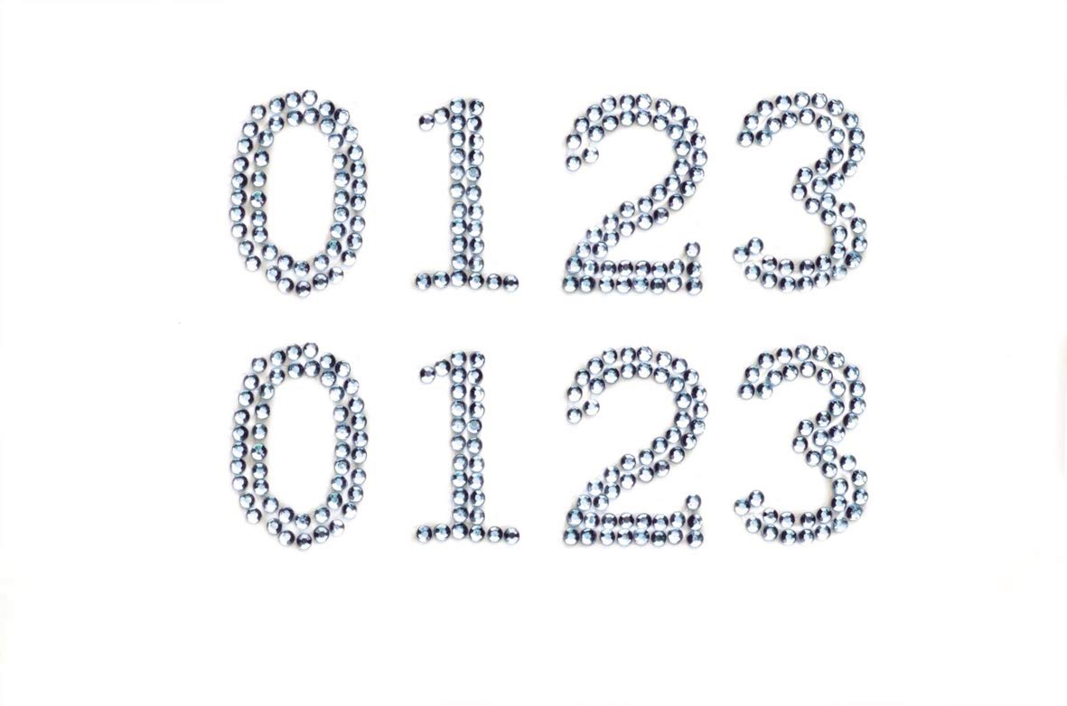 Glorex P and D Numbers 25 mm 0-3 Self-Adhesive, Plastic, Blue, 14.5 x 8.6 x 0.2 cm