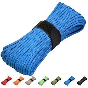 Paracord 550 Rope 100 Feet 5/32 Inch 7 Strand Type III Nylon Rope Parachute Cord for Survival Gear, Hiking, Camping, and Outdoor Use