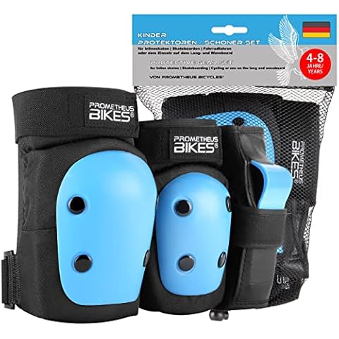 Prometheus Children's Protective Equipment from 4 to 8 Years for Knee, Elbow and Wrist in Blue | Edition 2023 Cover
