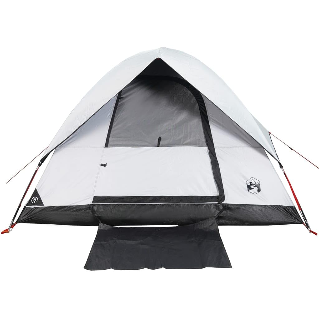 Lechnical Tenda Campeggio a Cupola 3 Persone Bianca Tessuto Impermeabile,Tende da Campeggio,Impermeabile & Antivento,Ideale per Campeggio e attività All'aperto-94698