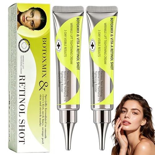 Botoxmix & Vita A Retinal Shot Tightening Booster | Wrinkle-Lift Tightening Cream Collagen Lifting Serum Retinoid for Anti-Aging Pore Minimizer Wrinkles & Fine Lines Firmer Skin (15ml x 2 PCS)