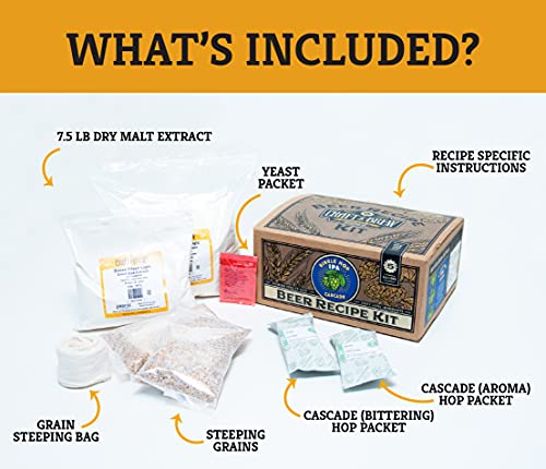 Craft A Brew - Beer Recipe Kit - Single Hop Ipa-Cascade - Home Brewing Ingredient Refill - Beer Making Supplies - Includes Hops, Yeast, Malts, Extracts - 5 Gallons #TOP2