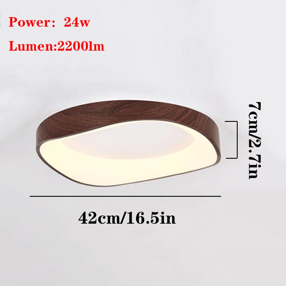 Lampy Sufitowe Imitujące Usłojenie Drewna Kreatywna Lampa Panelowa W Stylu Vintage Sufitowe W Stylu Minimalistycznym 3 Ściemnialne Kreatywne Oświetlenie Sufitowe LED Do Kuchni, Sypialni, Salonu