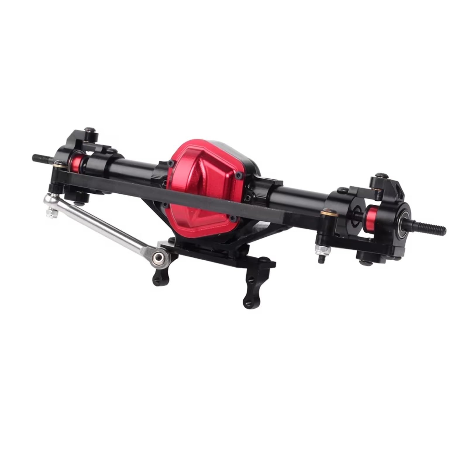 ASSE del Portale RC per Axial per SCX10 1/10 RC Car Parti di Aggiornamento Accessori Ricambio Assali Anteriori E Posteriori Metallo CNC(Black,Front)
