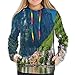Produktbild Women's Hoodies Tops,Natural View of Hallstatt In Austria Mountains Forest Town Houses Clear Sky,Lady Fashion Casual Sweatshirt,XL