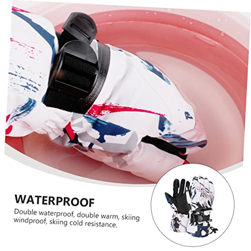 Adorainbow 1 Par luvas de esqui luvas para homens luva isolada luvas impermeáveis luva de luvas de t