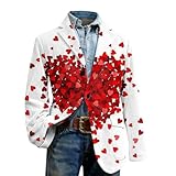 Generisch Cordjacke Damen Valentinstag Blazer Slim Fit Cord Strickjacke mit Bedruckt Cardigan Herren Regular Fit Festlich Jackett Bequemer Sportlich Freizeitjack Trendiges Streetwear