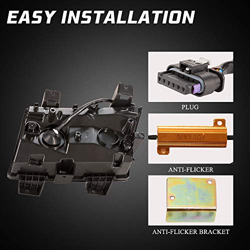 BUNKER INDUST LED Daytime Running Lights with Sequential Turn Signal for Jeep Wrangler JL 2018 2019 Fender JL DRL Turn Signal Wheel Eyebrow Light,Smoke Lens(USA Version)