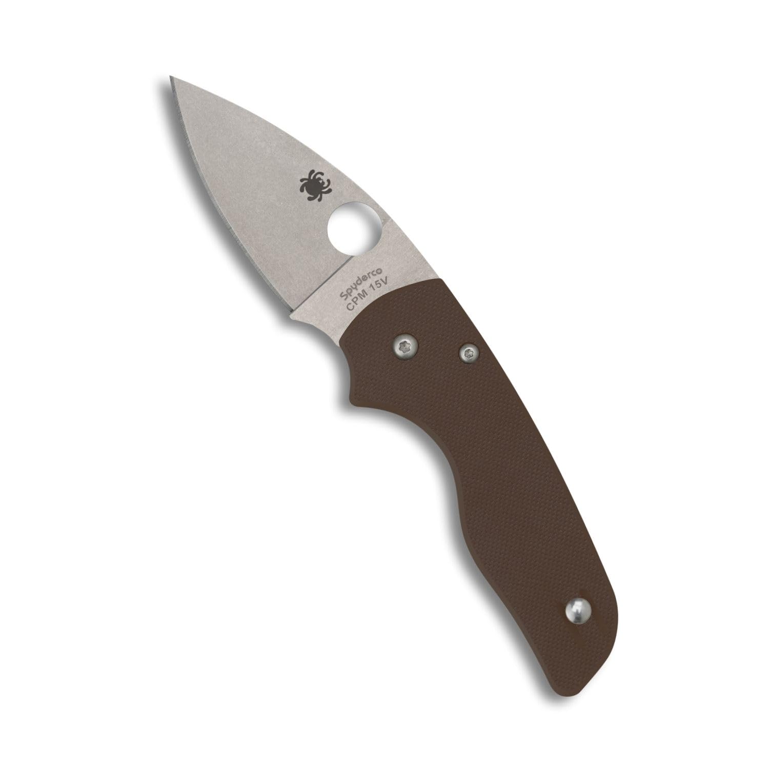 Spyderco Lil'Native Sprint Run Folding Pocket Knife, PlainEdge | 5.89" Overall Length, 2.42" CMP 15V Steel Blade, G-10 Handle, Compression Lock, Full-Flat Grind,