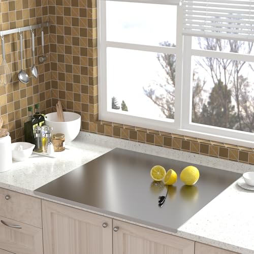 KORVOS Stainless Steel Cutting Board, 15.7" x 11.8" Double-S...