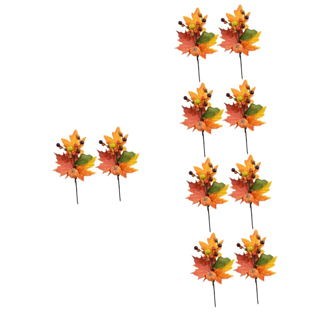 DECHOUS 10pezzi Decorazione Autunnale Con Rami Di Foglie Acero Finti e Per Centro Tavola Per Ringraziamento e Halloween Adornare Ambienti Interni Ed Esterni