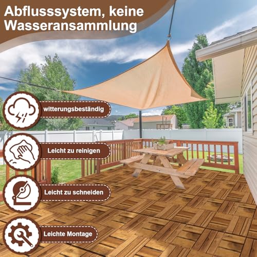 Baldosas de madera para terraza de acacia 30x30 cm 4
