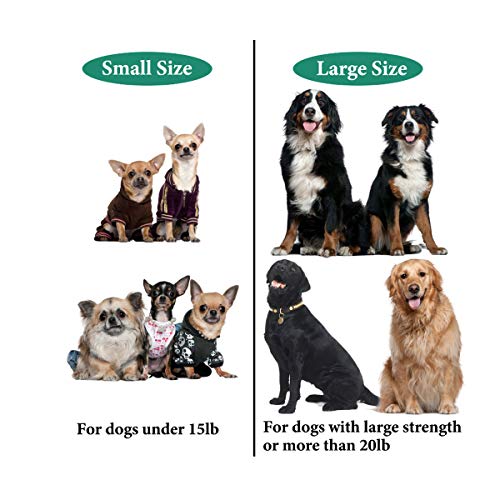 Yangbaga Ruckdämpfer,hundefreundliche Leine, elastische Hunde Leine mit Zugdämpfung, Nylon-Kurzleine Perfekte Dämpfung beim Fahrrad für Hunde ab Kleiner Größe Schwarz (2 * 26cm)