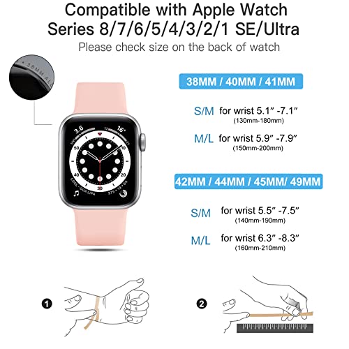 CeMiKa Bandje Compatibel met Apple Watch Bandje 38mm 40mm 41mm 42mm 44mm 45mm 49mm, Siliconen Bandjes Vervangende Riem… - Image 6
