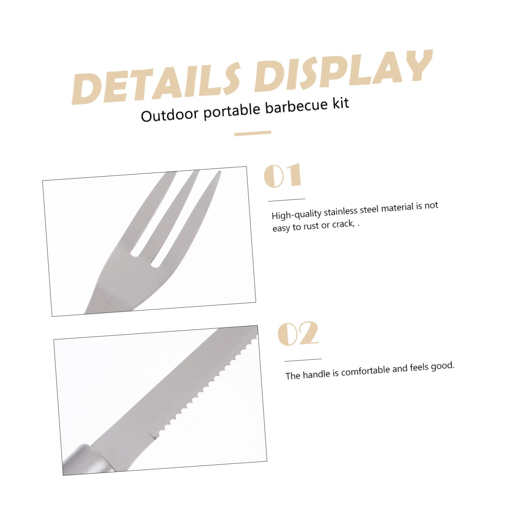 Utensili Barbecue in Inossidabile Kit Completo per Grigliata Outdoor con Oxford Portatile Accessori Bbq Resistenti e Sicuri per Amanti del Camping all