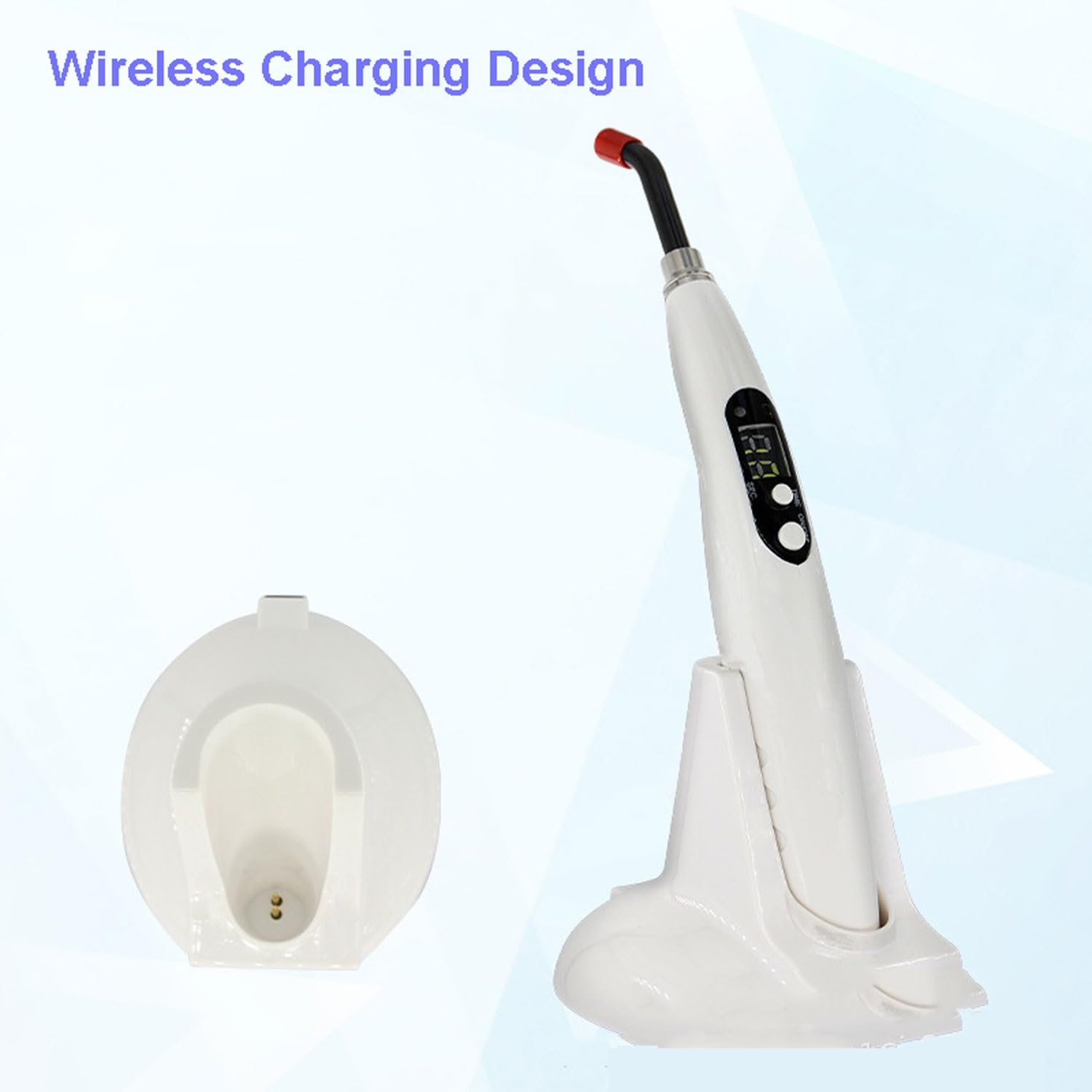 Lampe De Polymérisation À LED Haute Puissance 5W, pour Colle pour Brackets & Résines, Lumière Photosensible pour la Solidification des Matériaux Dentaires, Outil 3 Modes avec Base de Charge