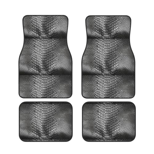 Alfombrillas para coche antideslizantes de neopreno gris efecto piel serpiente