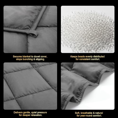 Image of Twin Size Weighted Lap Blanket - 5lbs 41 inch x 60 inch Cooling Heavy Blankets for All-Seasons Sleeping, Soft & Breathable with Premium Glass Beads, Machine Washable