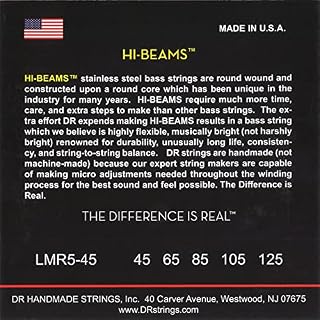 DR String LMR5-45 Long Scale Hi-Beam Jeu de cordes pour guitare basse – Image 3