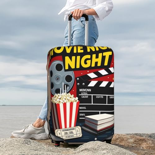 Movie Night Suitcase Cover Fashion Luggage Covers Anti-Scratch Elastic Lightweight Protector For Travel Outdoor Medium4