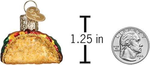 Miniatura 5 de Old World Christmas Gumdrops Mini Taco - Adorno de cristal soplado para árbol de Navidad