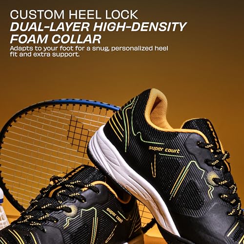 Image of Nivia Super Court 3.0 Badminton Shoes for Men, Duofoam Midsole, Seamless Mesh Upper, Non-Marking Sole, Indoor Court Shoes for Badminton, Volleyball, Squash, Table Tennis, Pickelball