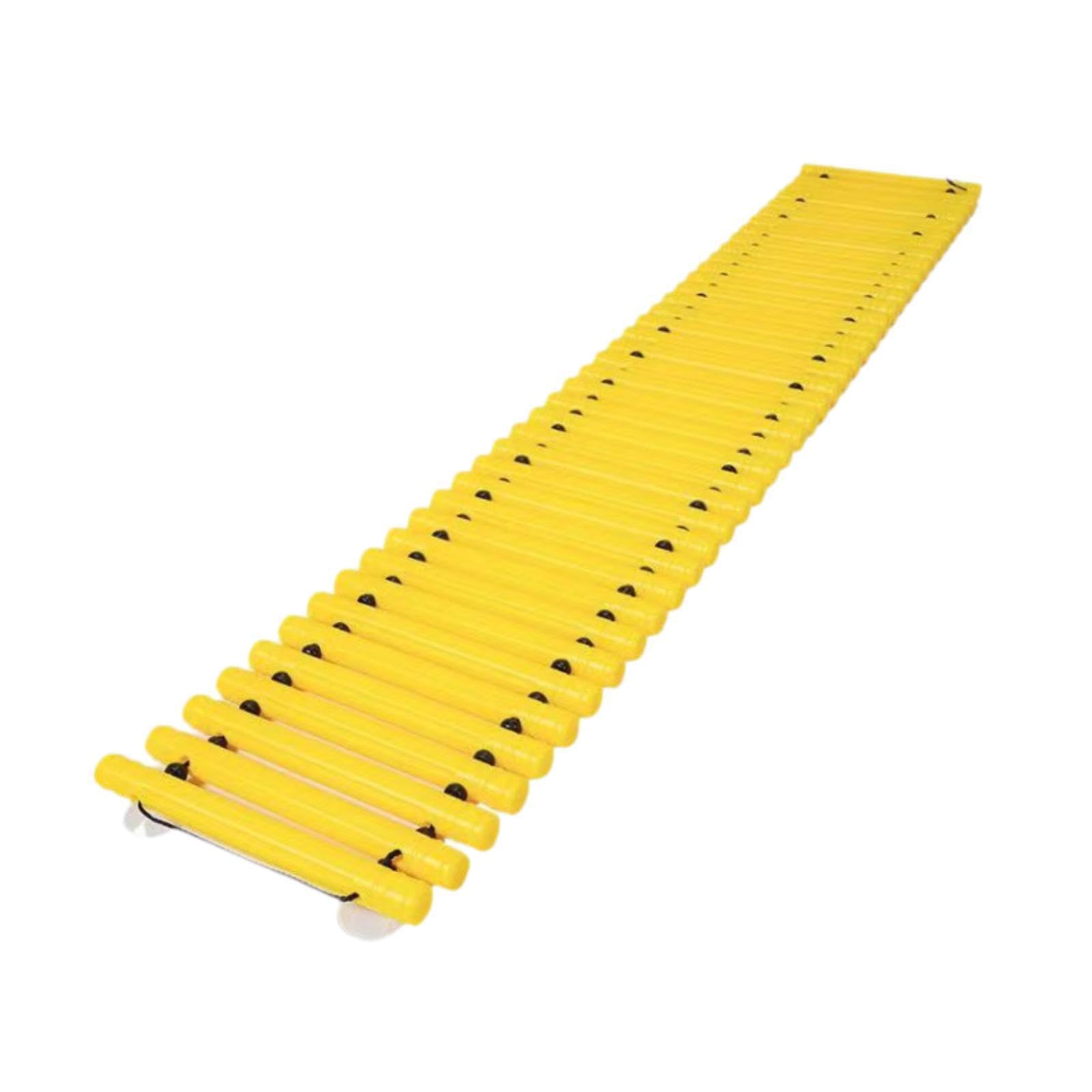 Puente de Equilibrio, Bloque de Equilibrio para niños en Edad Preescolar, para en Interiores y Exteriores, Color Rojo, Amarillo, 150x28.5cm