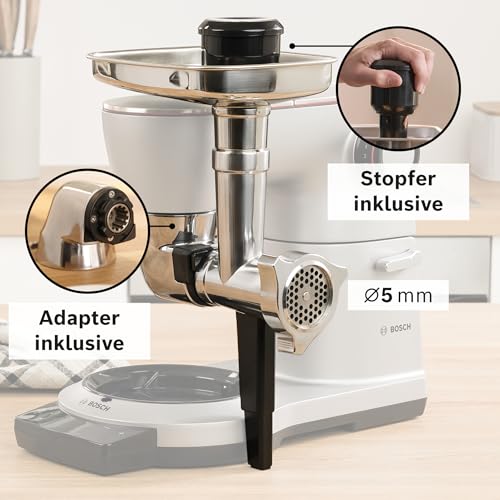 Bosch Zubehör-Set BakingSensation MUZ9BS1, passend für Küchenmaschine OptiMUM, Fleischwolf, Kunststoffschüssel, Spritzgebäck-Vorsatz… – Ansicht 2