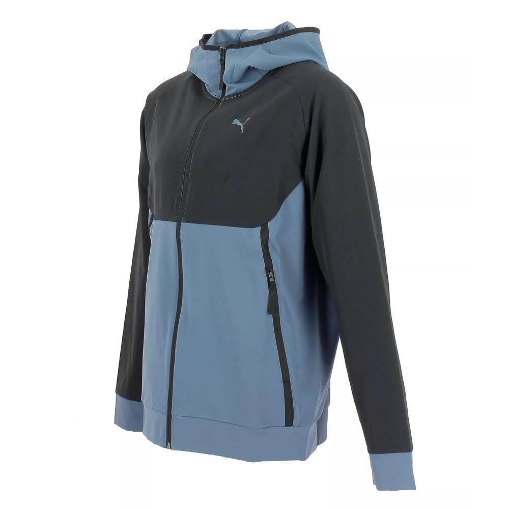 PUMA Sudadera con cremallera azul/marino para hombre Dobby