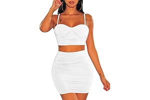 Sensuous White Two Piece Outfit for Women: Unleash Your Inner Glamour