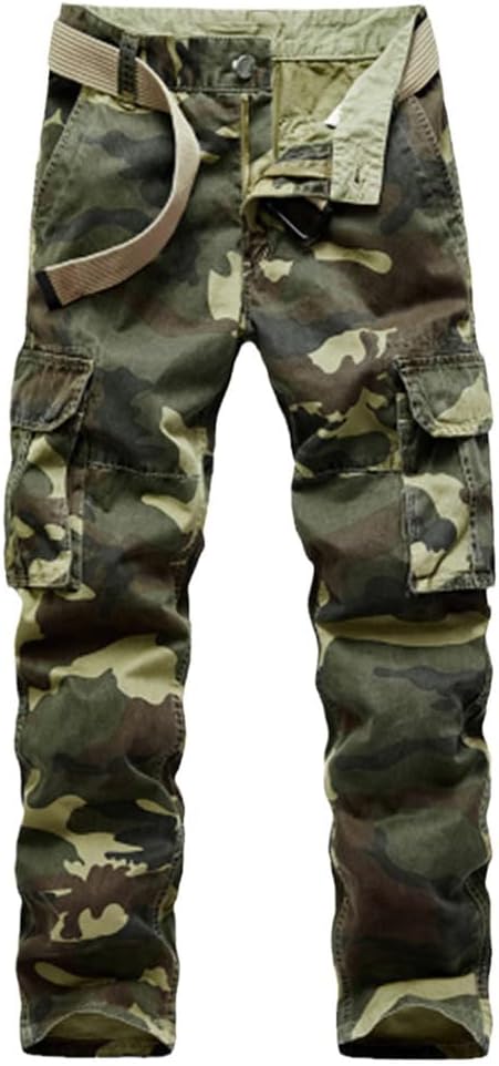 Tactical Cargo Camo Pants, Men Casual Cargo Baggy Trousers Joggers, Streetwear Cotton Multi-Pocket Military Pants