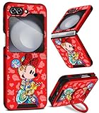 Oqplog for Z Flip 5 Case Cute Cartoon Case for Samsung Flip 5 with Ring Holder for Women Girly Funny Trendy Unique Fashion Galaxy Z Flip 5 Phone Case for Samsung Galaxy Z Flip 5, Colorful Minn