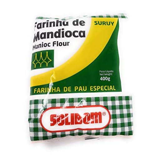 Harina de Mandioca (Yuca) 400gr - 100% Natural y Sin Gluten - Vegan - Farinha de Mandioca de Brazil