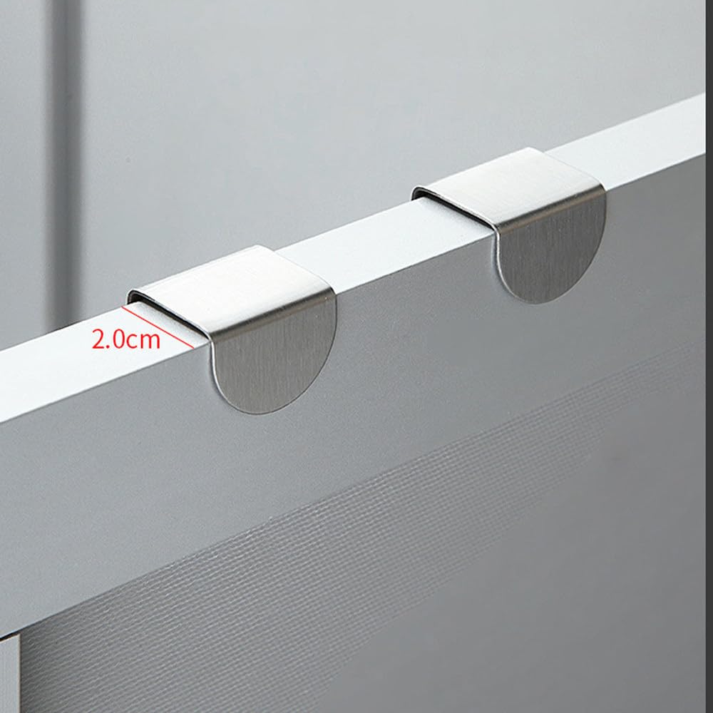 Gancho para puerta de gabinete de baño en forma de Z, colgador trasero de puerta de acero inoxidable, llavero, gancho para abrigo, accesorios de cocina para el hogar, herramienta organizadora, blanc