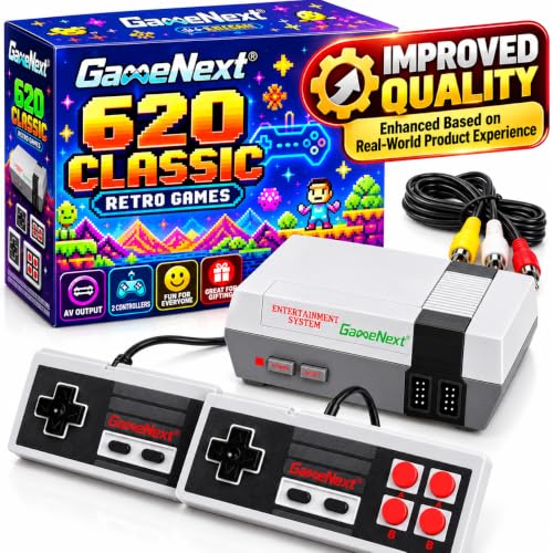 GameNext-Retro-Game-Console-with-620-Built-in-Games-Classic-Video-Game-Console-with-2-Wired-Controllers-Plug-and-Play-Retro-Gaming-System-with-AV-Output-for-TV GameNext Retro Game Console with 620 Built-in Games, Classic Video Game Console with 2 Wired Controllers, Plug and Play Retro Gaming System with AV Output for TV - Image 1