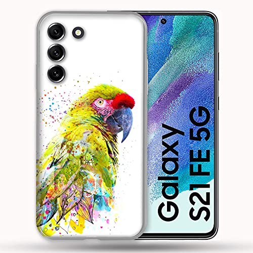 Coque Samsung S21 FE Perroquet Jaune Évite les Rayures au Quotidien