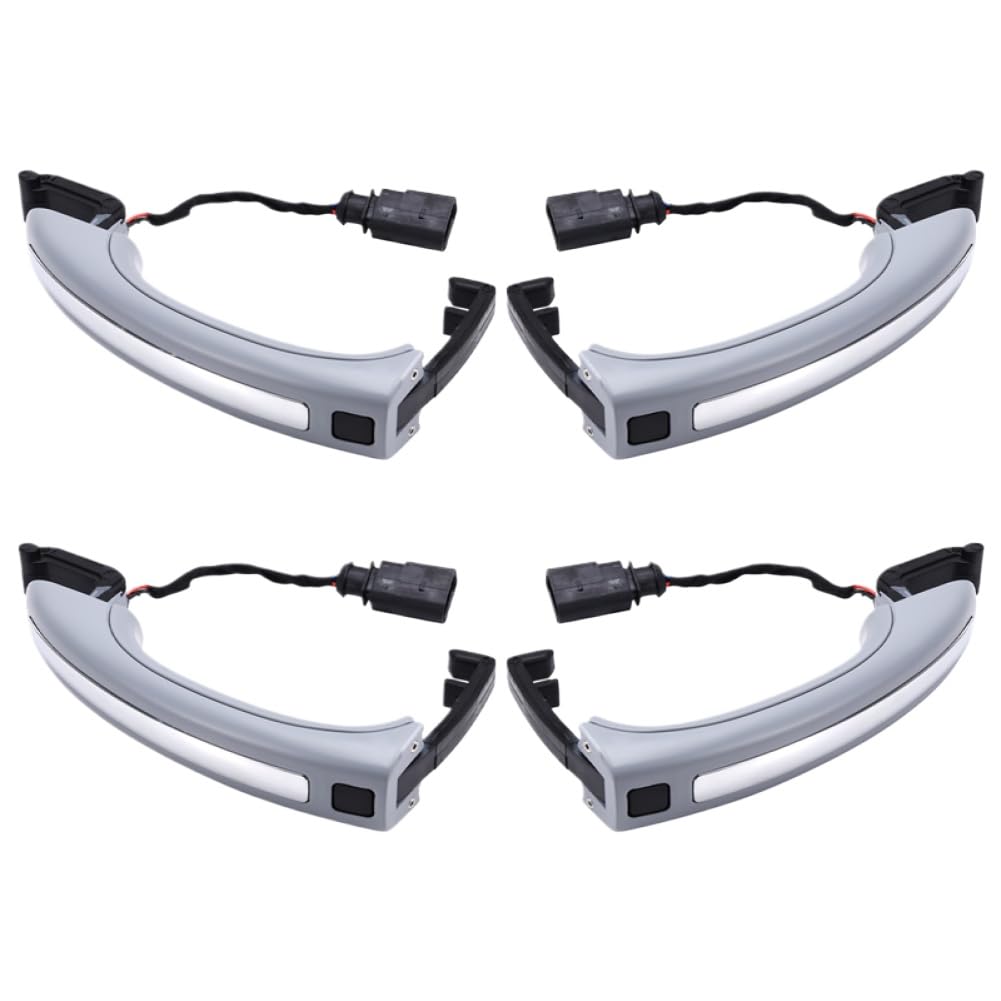 Nuuhnphks Onecolor 4 Pcs Car Exterior Door Handle Compatible With Q7 4Lb 3.0T 3.6 Fsi 4.2T 6.0T 2006 2015