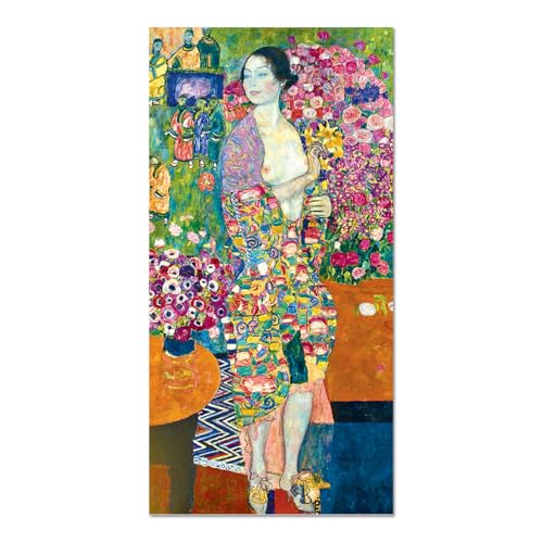 Giallobus - Quadro - Gustav Klimt - La danzatrice - Vetro acrilico - 70x140 - Pronto da appendere - Quadri moderni per la casa