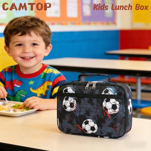 Image of CAMTOP Lunch Box Kids Boys Insulated Lunch Cooler Bag Reusable Lunch Tote Kit for School Travel