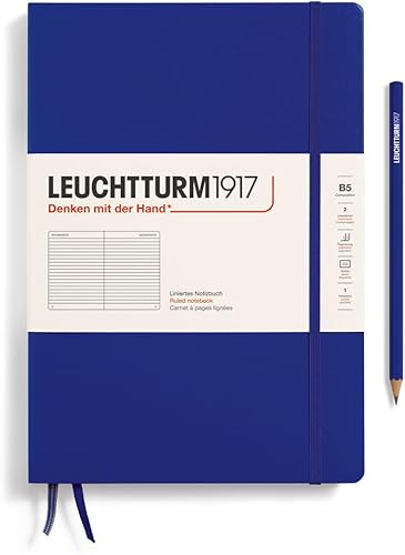 Vista 87 de LEUCHTTURM1917 - Cuaderno de tapa blanda de bolsillo A6-123 páginas numeradas para escribir y escribir diario (liso, polvo)