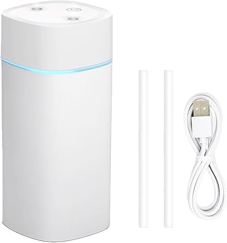 Mini humidificadores portátiles JORMEY - Humidificador silencioso de niebla fría con anillo LED suave, humidificador de escritorio de 21.1 fl oz,