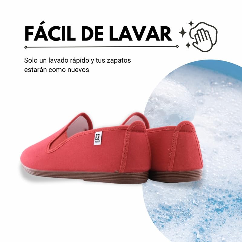 Zapatillas de lona Kung-Fu Escoolers E55 Rojo 37